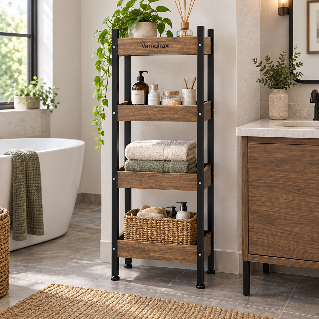 Vamqirax™ Freestanding Multi-Tier Bathroom Shelf image 4