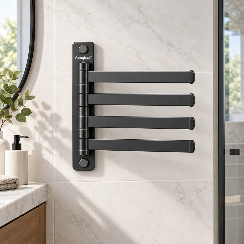 Vamqirax™ No-Drill Folding Towel Rack image 1
