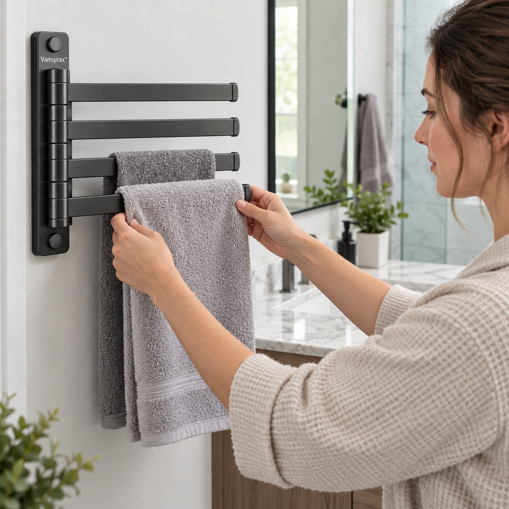 Vamqirax™ No-Drill Folding Towel Rack image 3