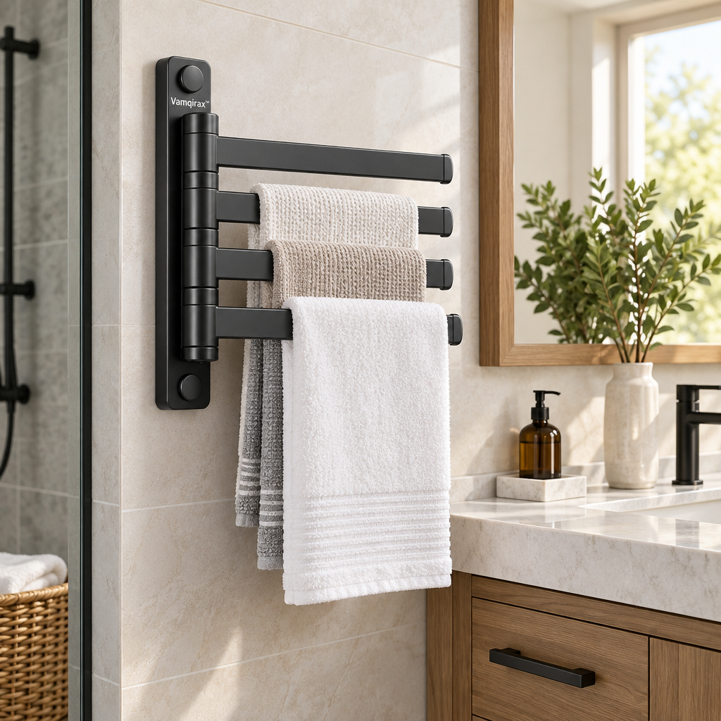 Vamqirax™ No-Drill Folding Towel Rack image 4