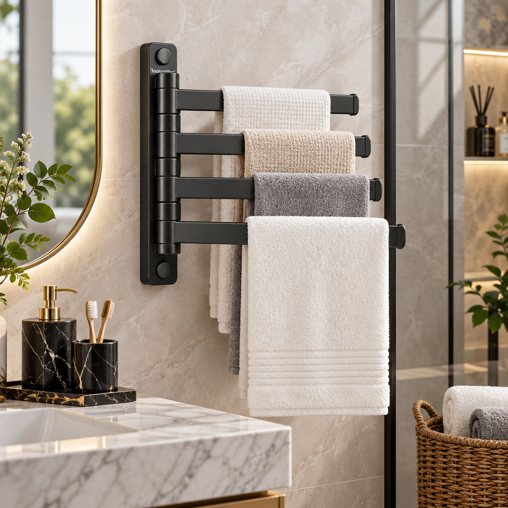 Vamqirax™ No-Drill Folding Towel Rack image 5